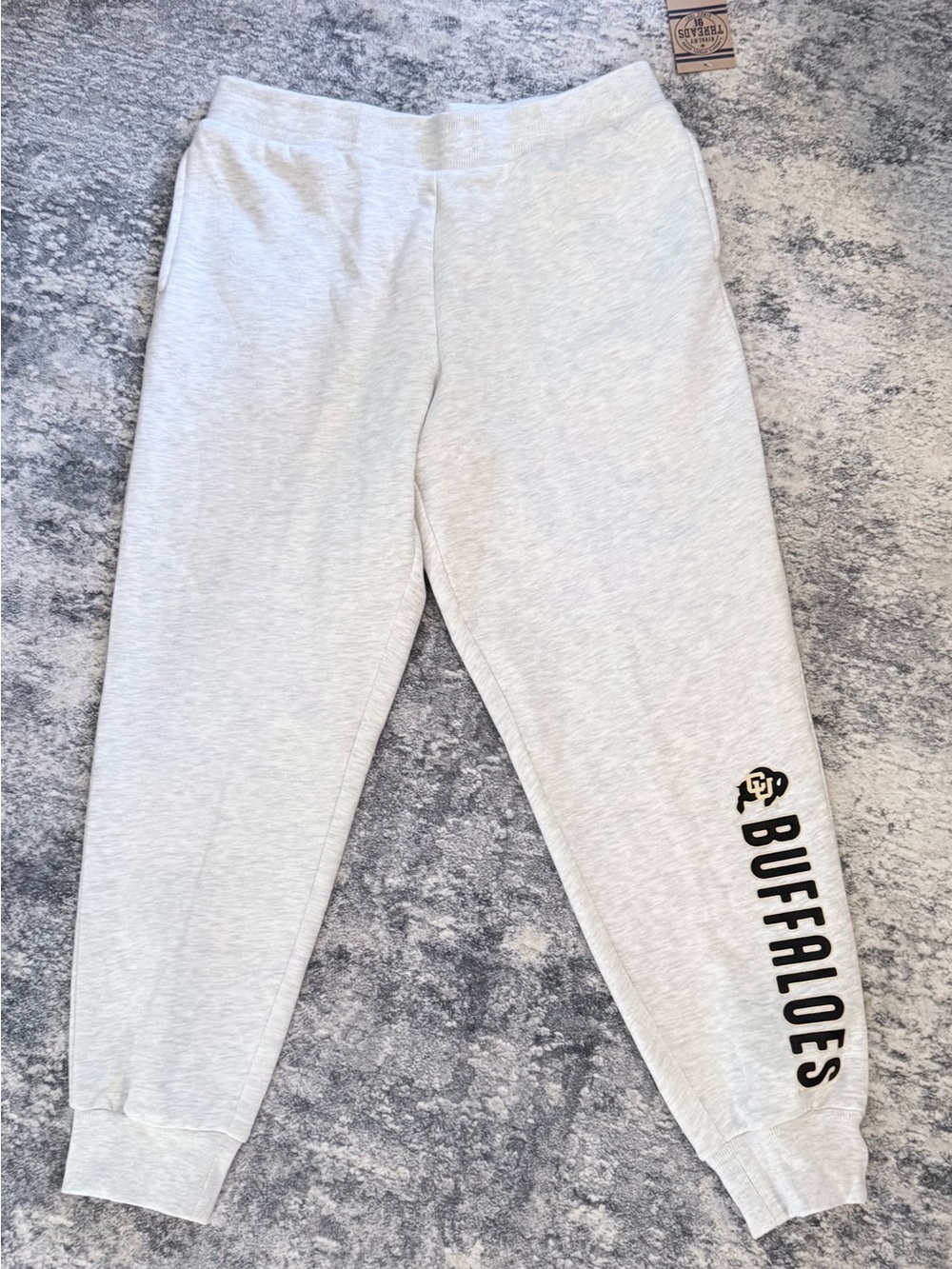 Rivalry Threads Heather Gray Buffaloes Joggers with Side Leg Print